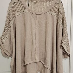 POL Women's Beige Knit Top CHECK IT OUT!